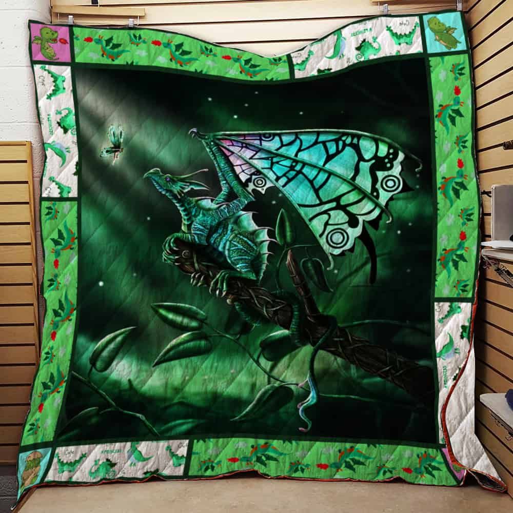 Green Dragon Quilt Blanket Kp Dhc1312228Dd