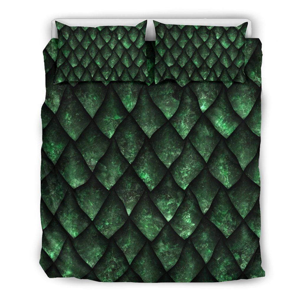 Green Dragon Scales Bedding Set