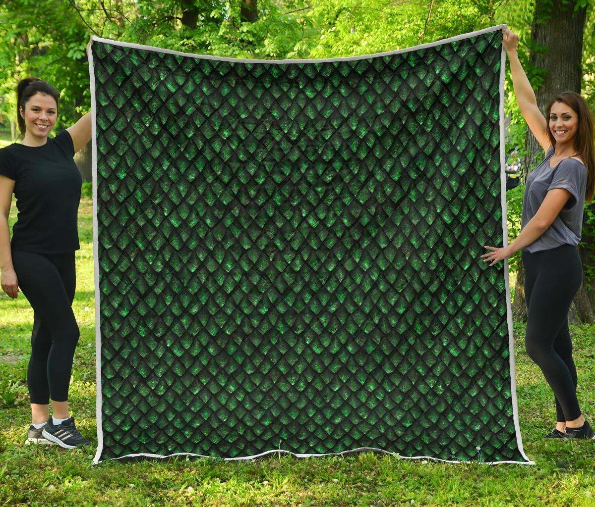 Green Dragon Scales CL17100301MDQ Quilt Blanket