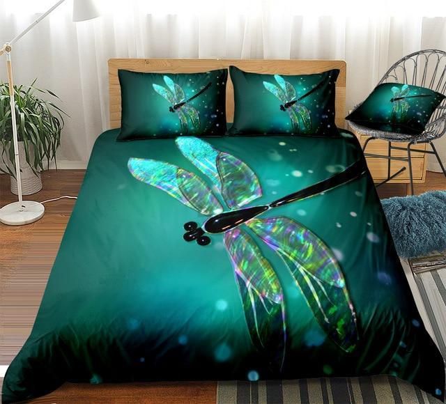 Green Dragonfly Bedding Set