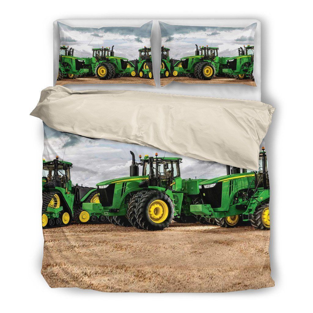 Green Farmer Tractors Bedding Set