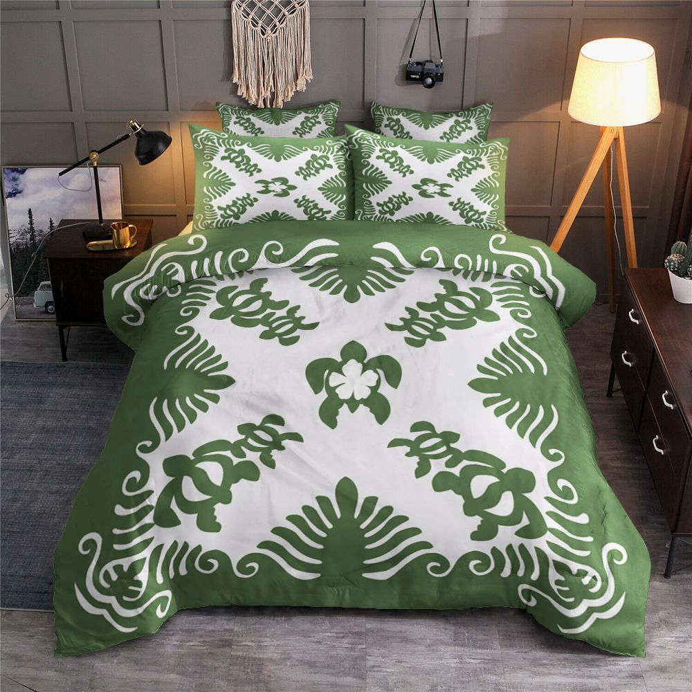 Green Hawaiian Turtle Bedding Set