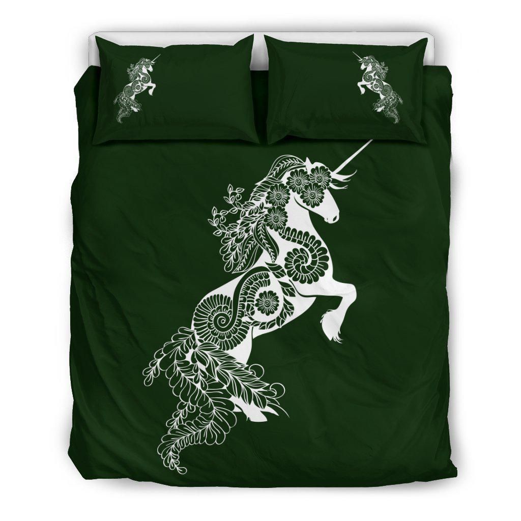 Green Horse Bedding Set