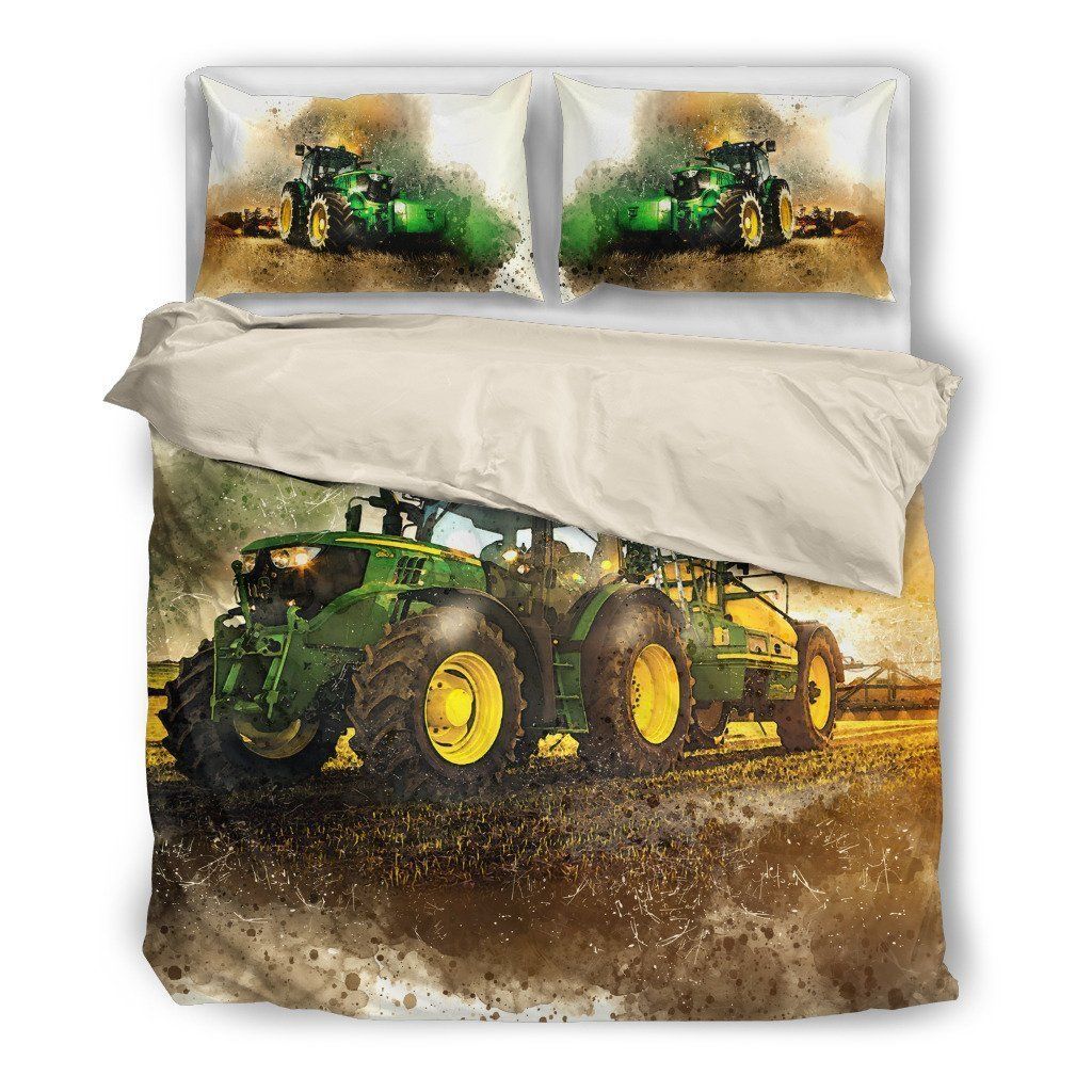 Green John Deere Tractor Bedding Set