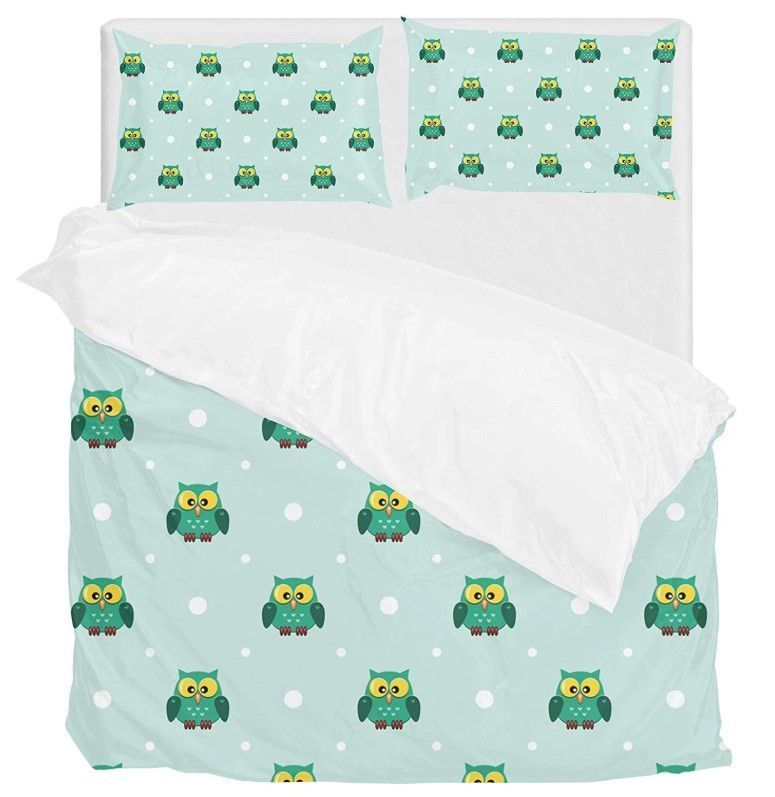 Green Owl Bedding Set