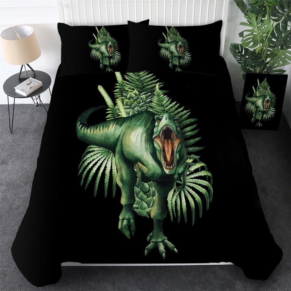 Green T Rex Bedding Set