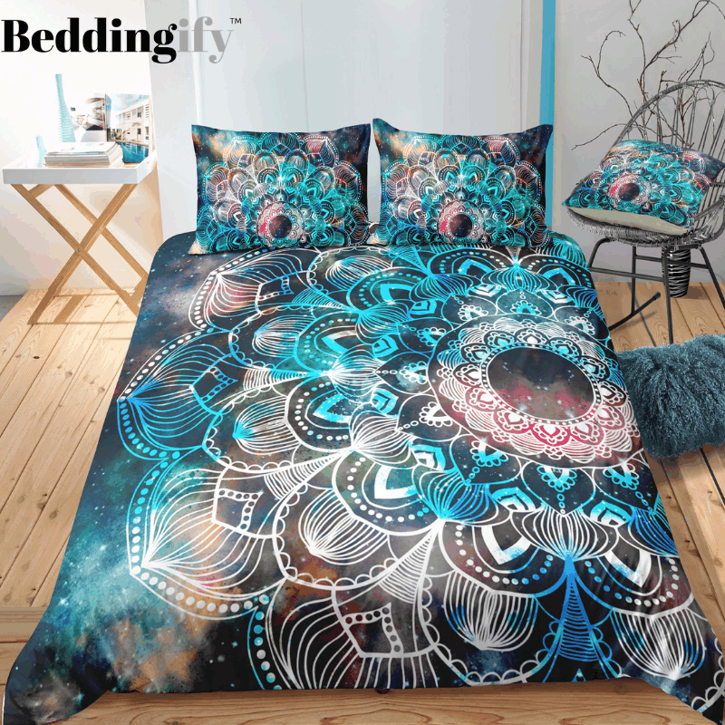 Green Tie Dye Mandala Bedding Set