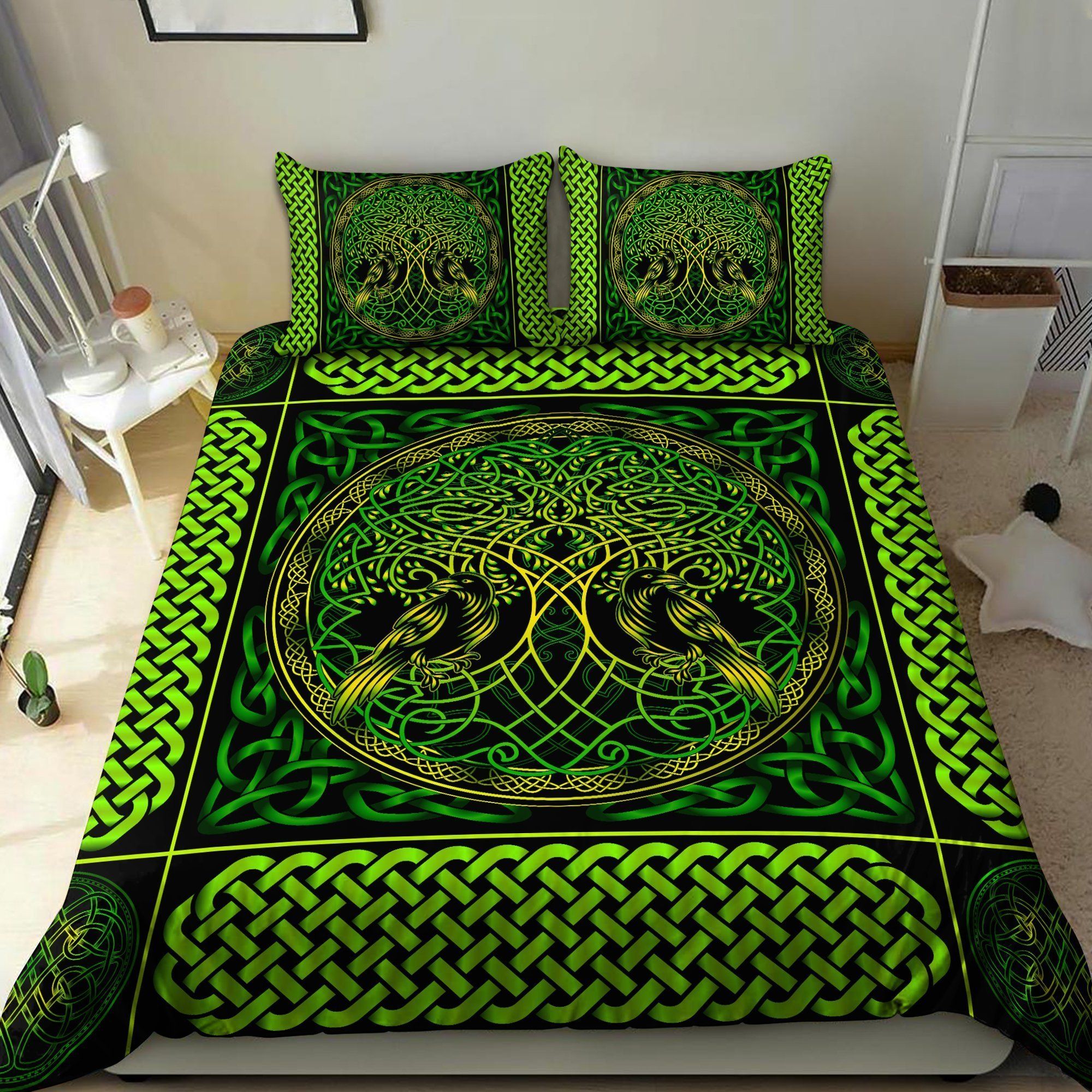 Green Tree Of Life St Patrick’s Day Bedding Set