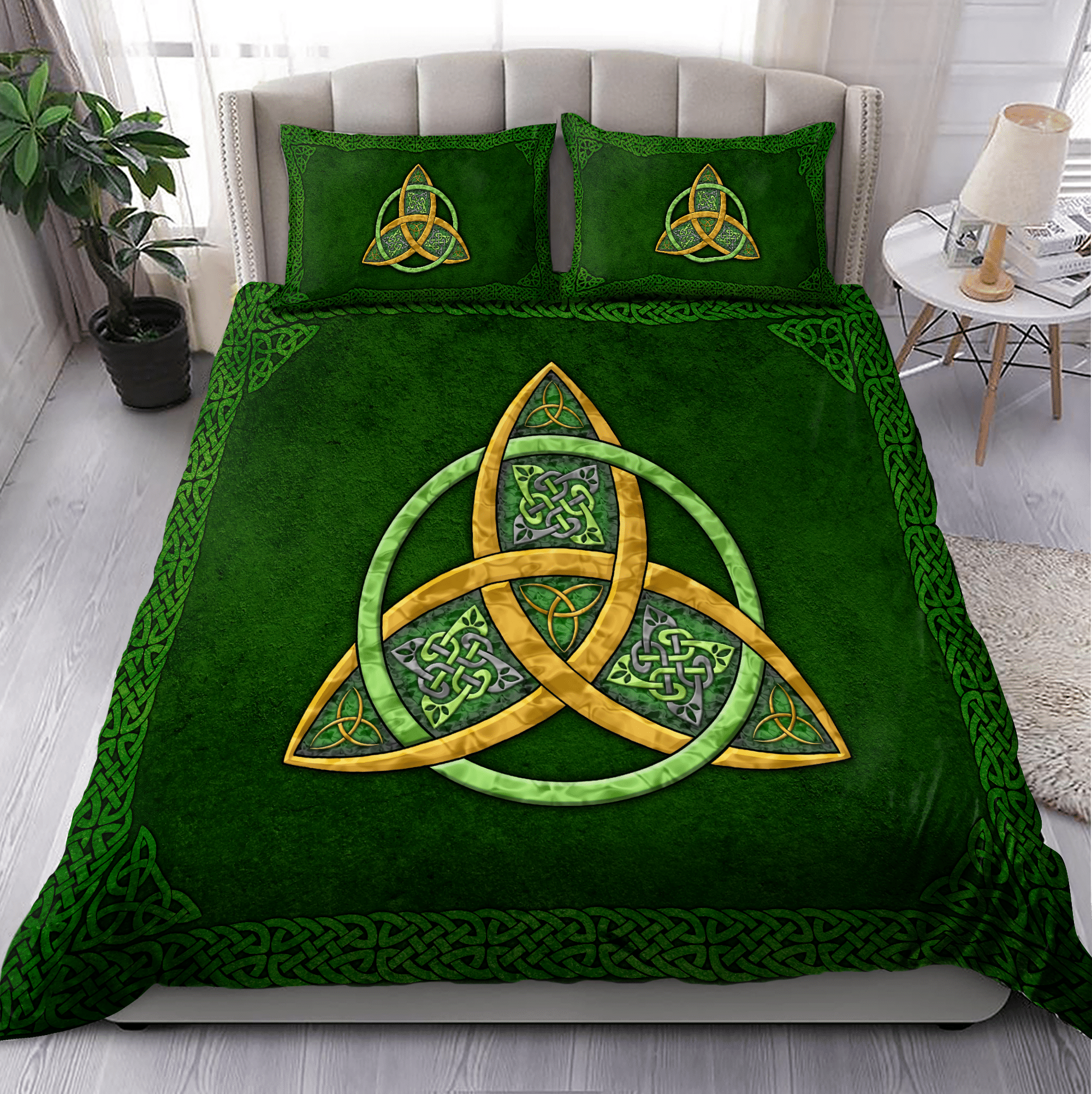 Green Trinity Knot St Patrick’s Day Bedding Set