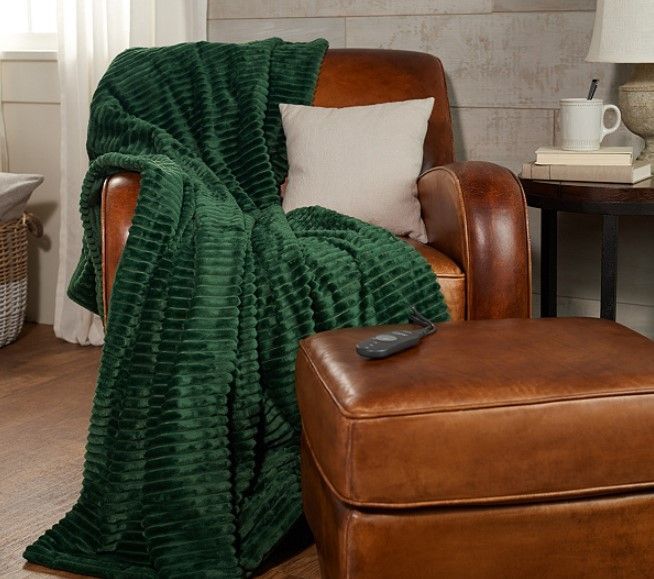 Green Velvet Sherpa Fleece Blanket