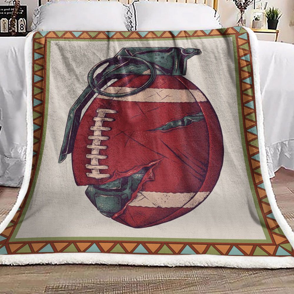 Grenade American Football Sherpa Fleece Blanket