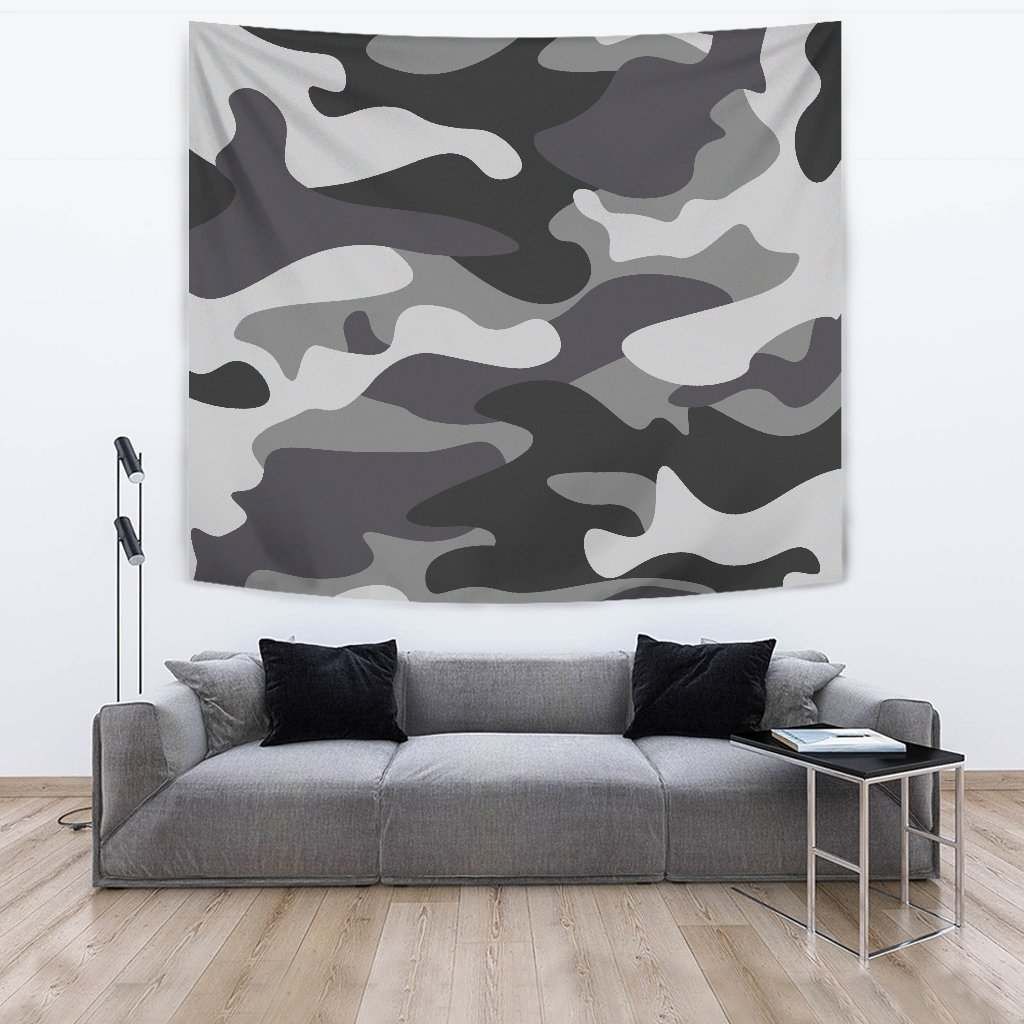 Grey And White Camouflage CL17100083MDT Tapestry
