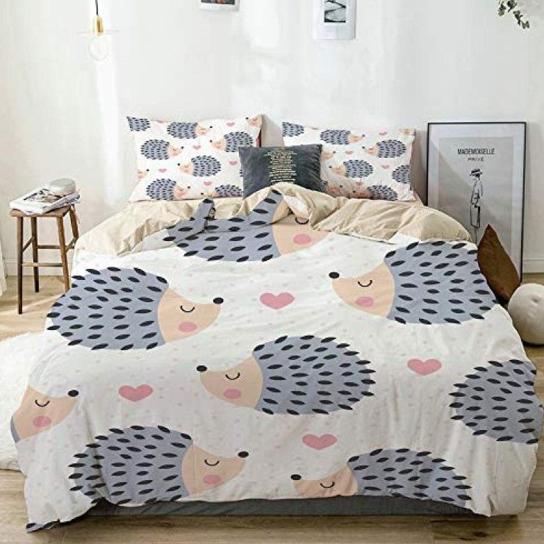 Grey Hedgehog Bedding Set