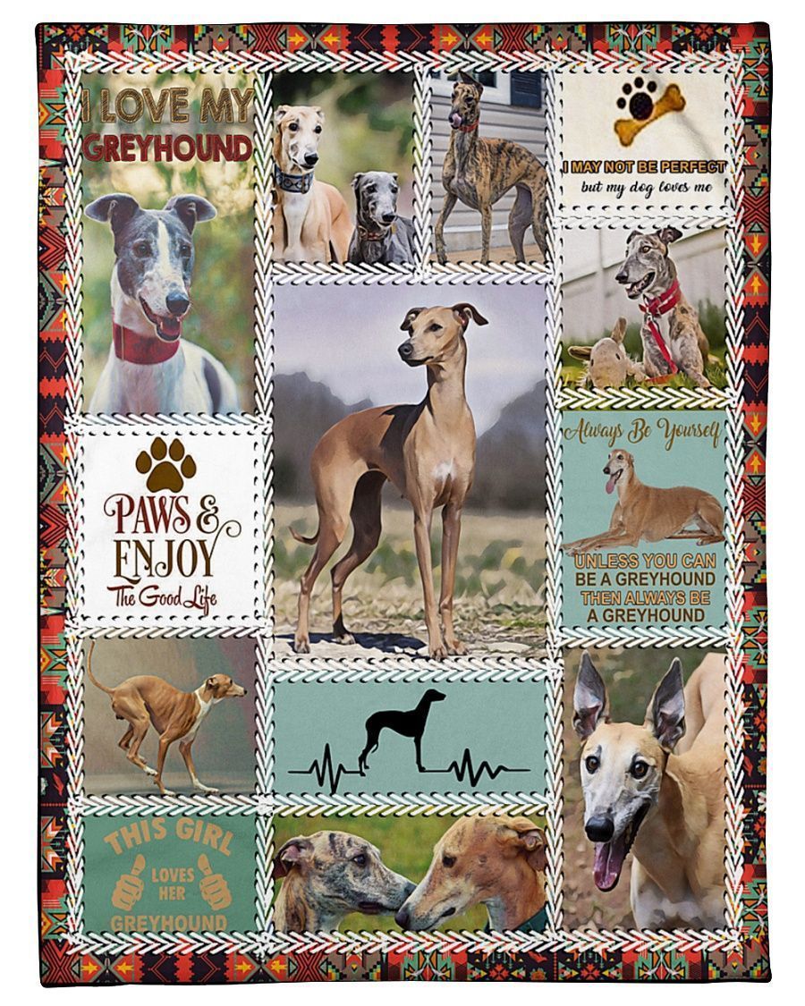 Greyhound Anatomy Fleece Blanket