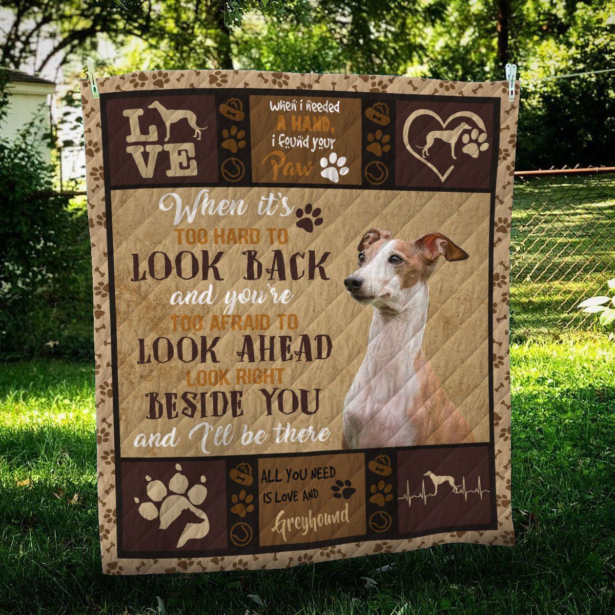 Greyhound Beside You Quilt Blanket Dhc09121972Dd
