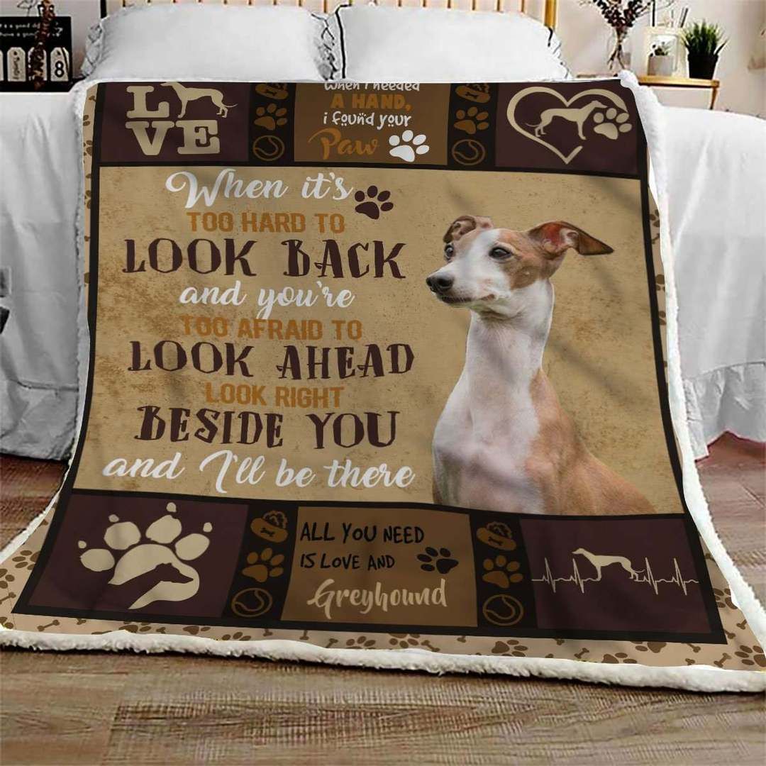 Greyhound Sherpa Fleece Blanket