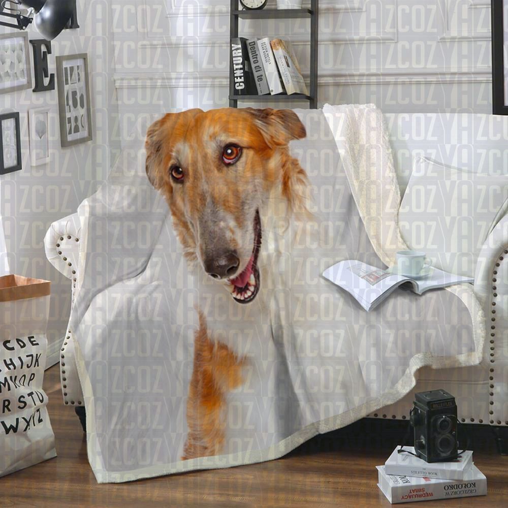 Greyhound Sherpa Fleece Blanket