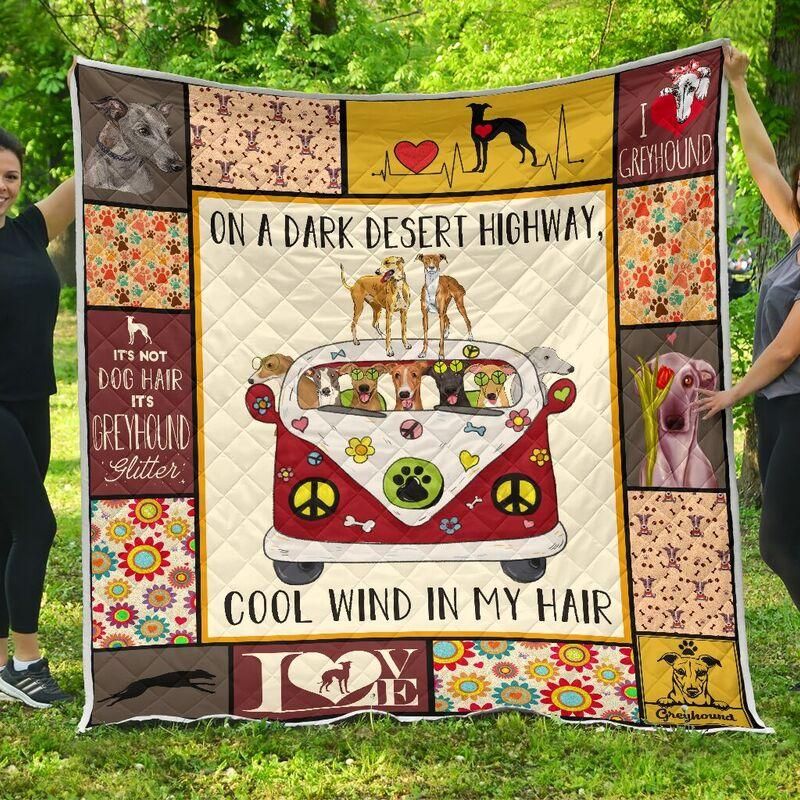 Greyhound Cool Wind In My Hair Quilt Blanket DHC31121320TD