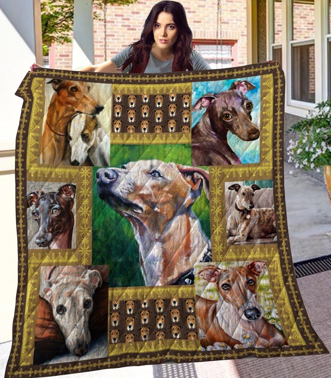 Greyhound Dog 01 Greyhound Dog 0808 Quilt Blanket DHC020120594TD