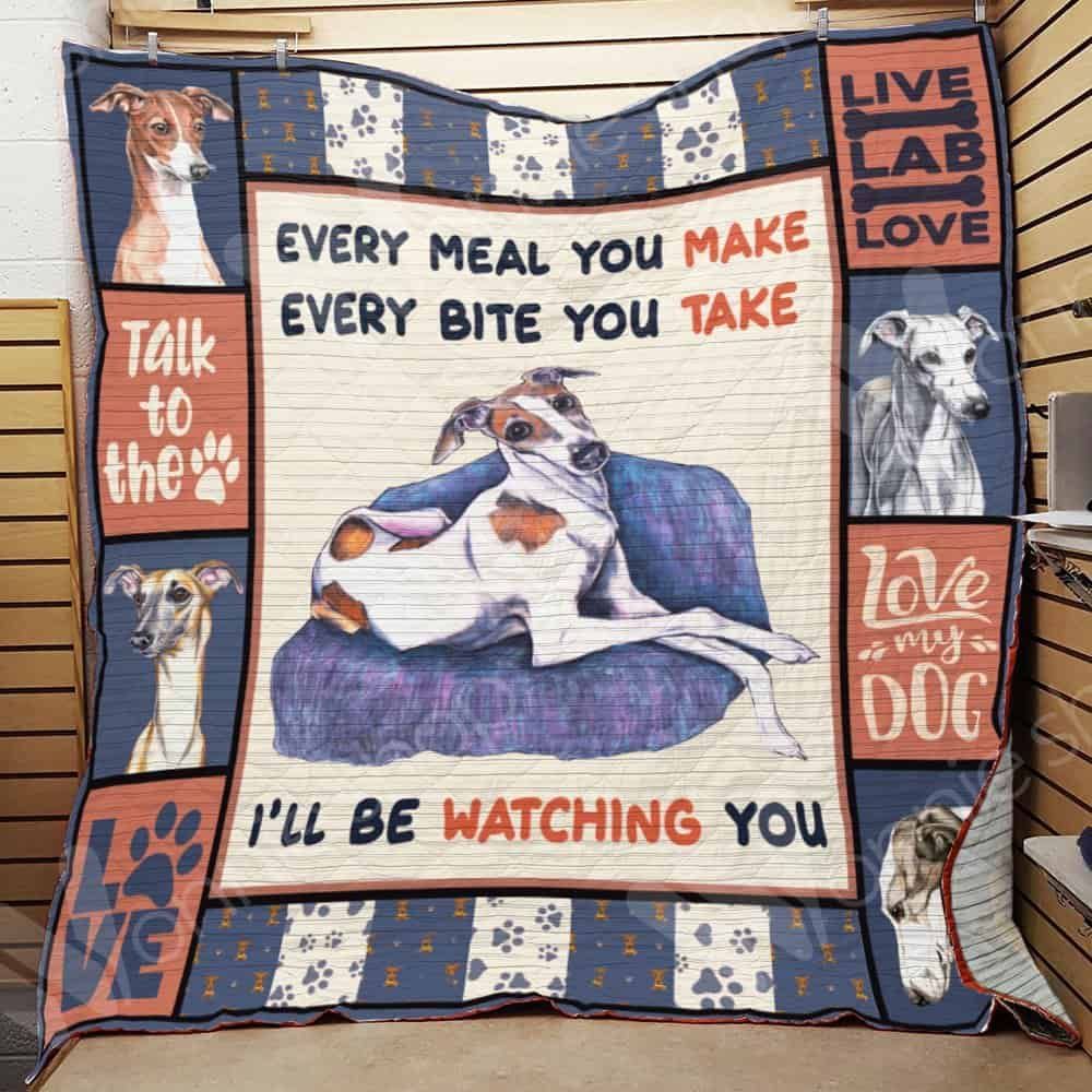 Greyhound Dog I ll Be Watching You GS-CL-LD0701 Quilt Blanket