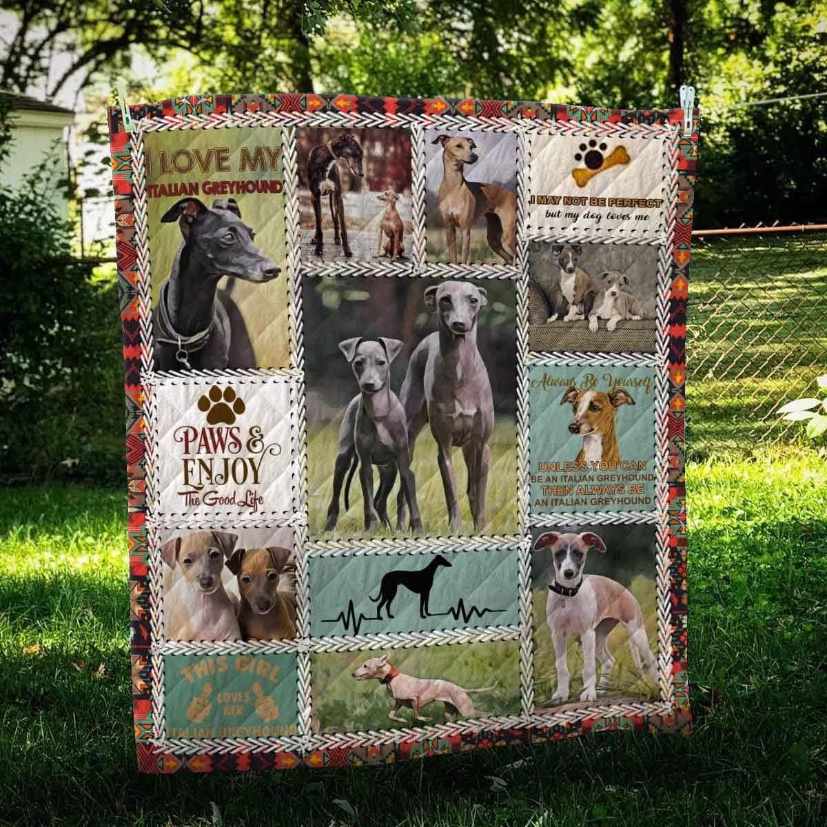 Greyhound Enjoy It Quilt Blanket DHC3112562TD
