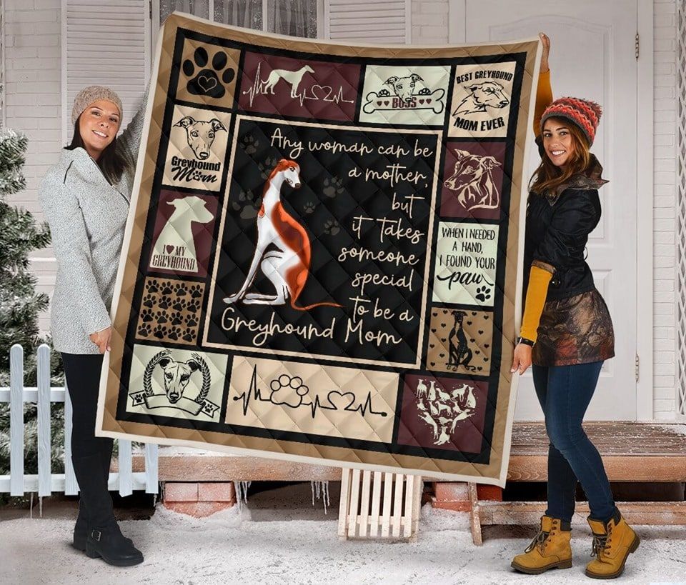 Greyhound Greuhound Mom GS-CL-DT0107 Quilt Blanket