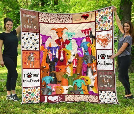 Greyhound Multi NC1009532CL Quilt Blanket