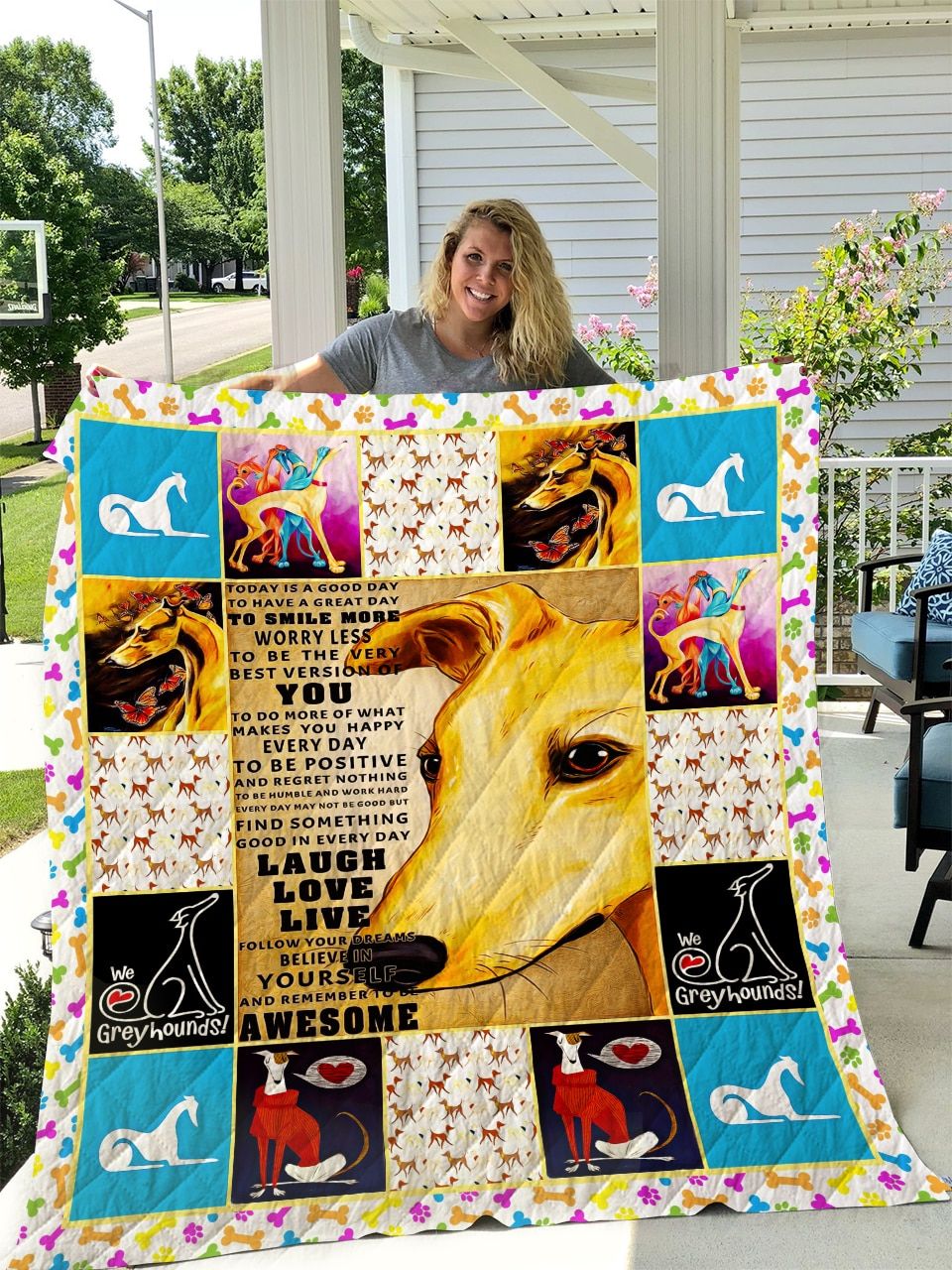 Greyhound Quilt Blanket DHC13121693VT