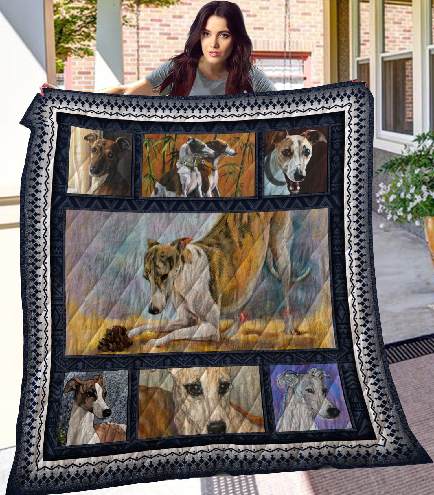 Greyhound Quilt Blanket DHC13122892VT