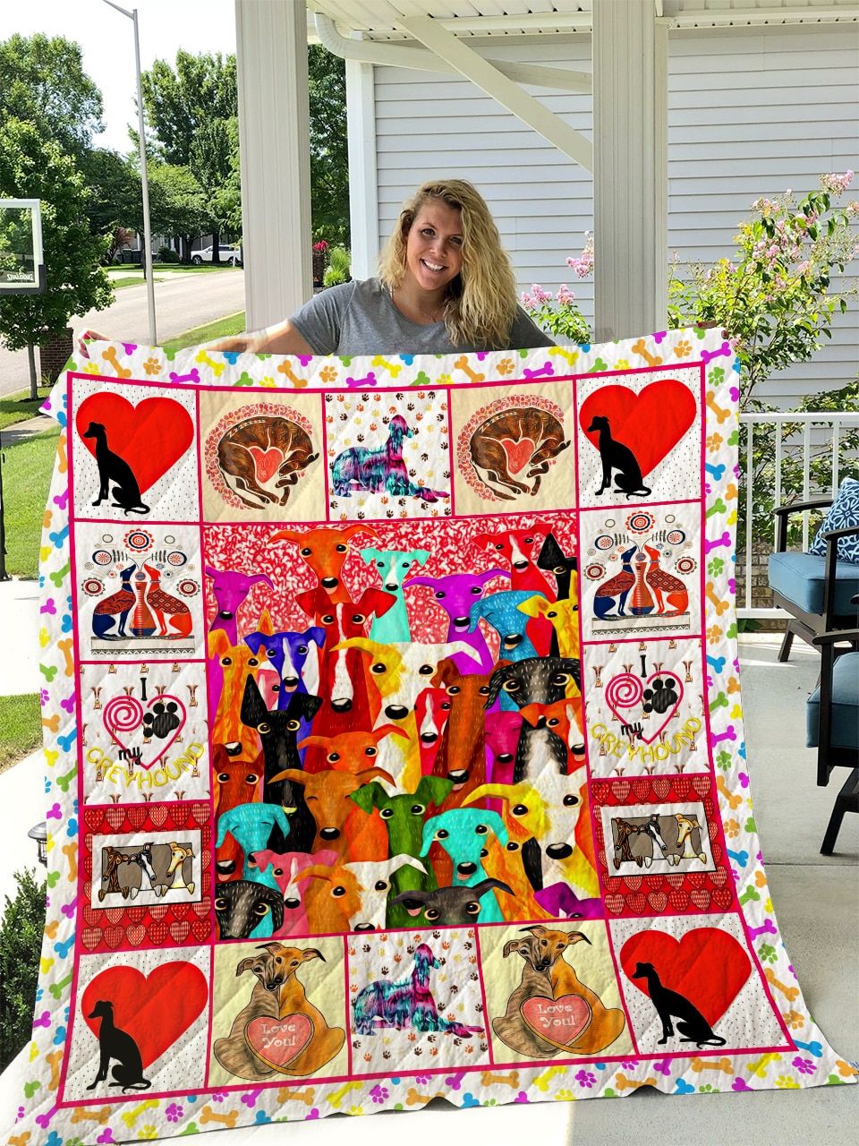 Greyhound Quilt Blanket DHC1312345VT