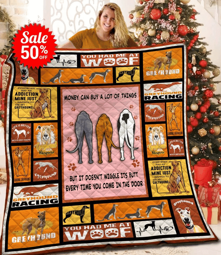 Greyhound Raise Me Then No Stress Quilt Blanket Dhc04011598Dd