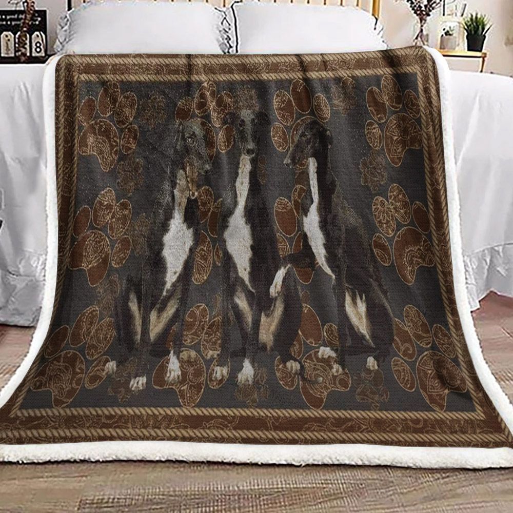 Greyhound Sherpa Fleece Blanket