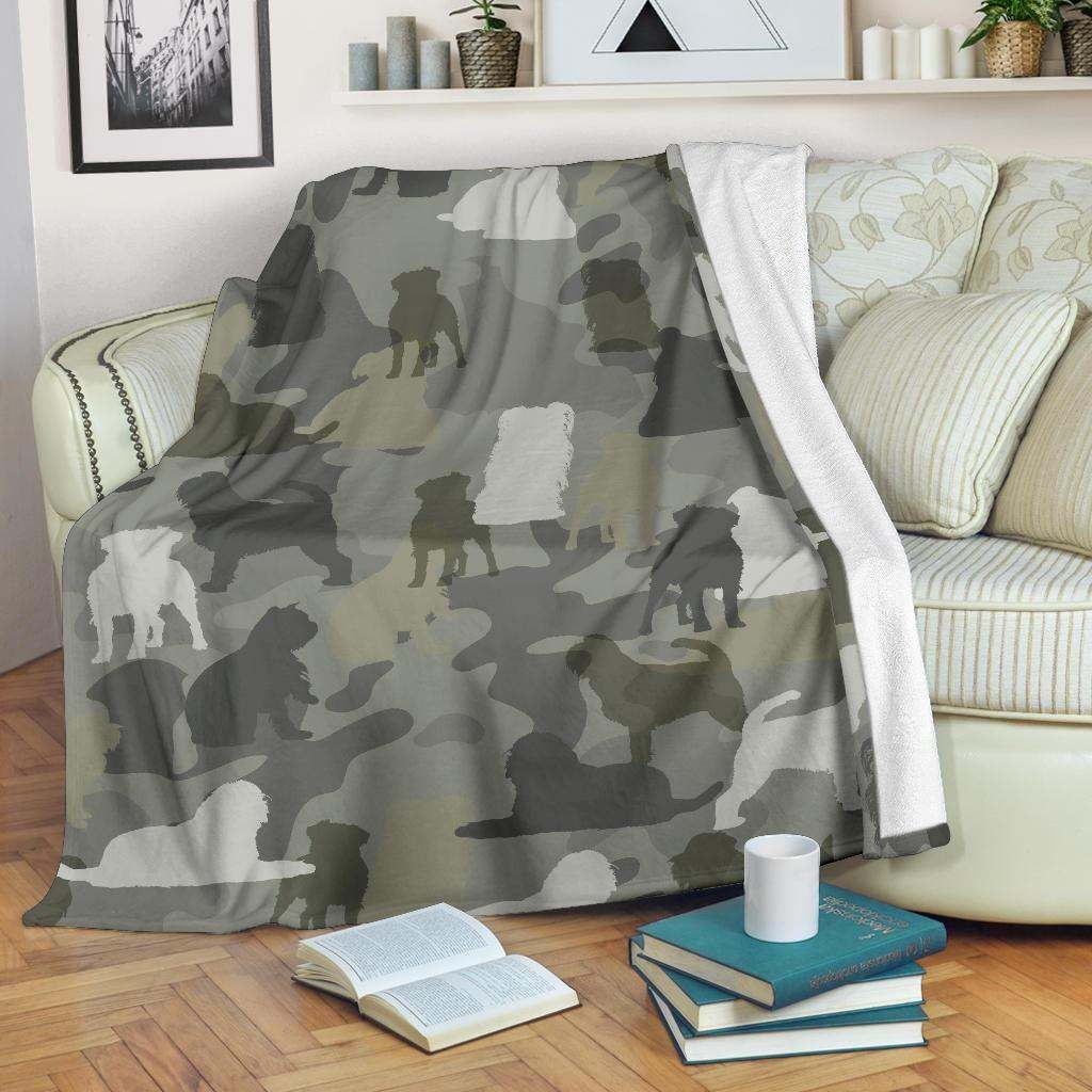 Griffon Bruxellois Camo Blanket