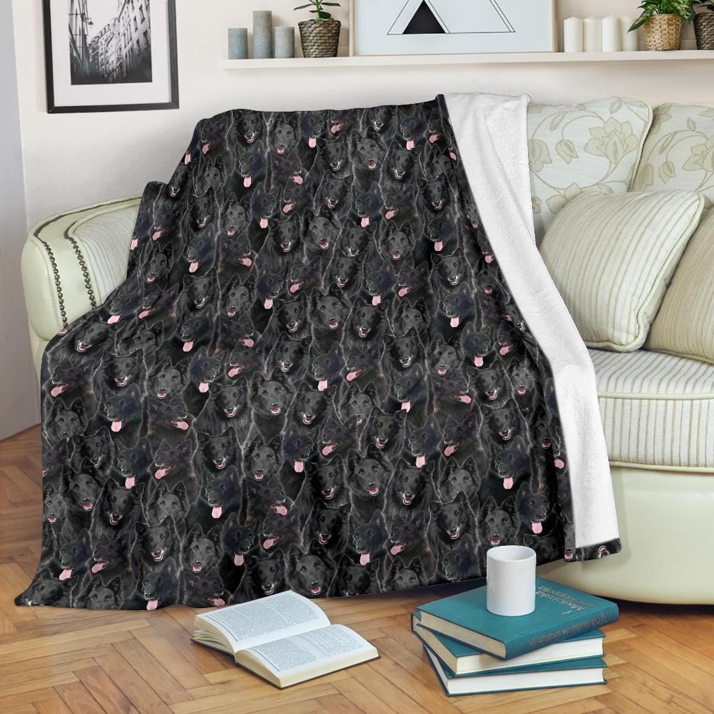 Groenendael Dog Sherpa Fleece Blanket
