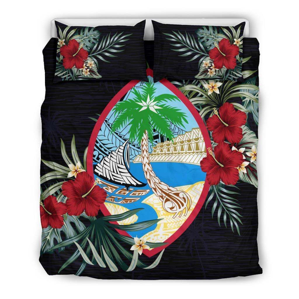 Guam Hibiscus Coat Of Arms Bedding Set