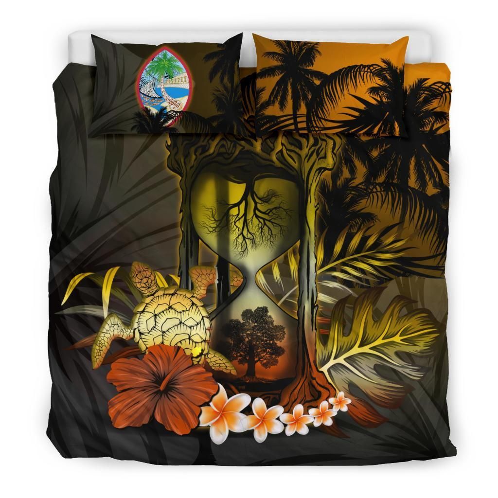 Guam Hibiscus Tree Of Life Hourglass Bedding Set