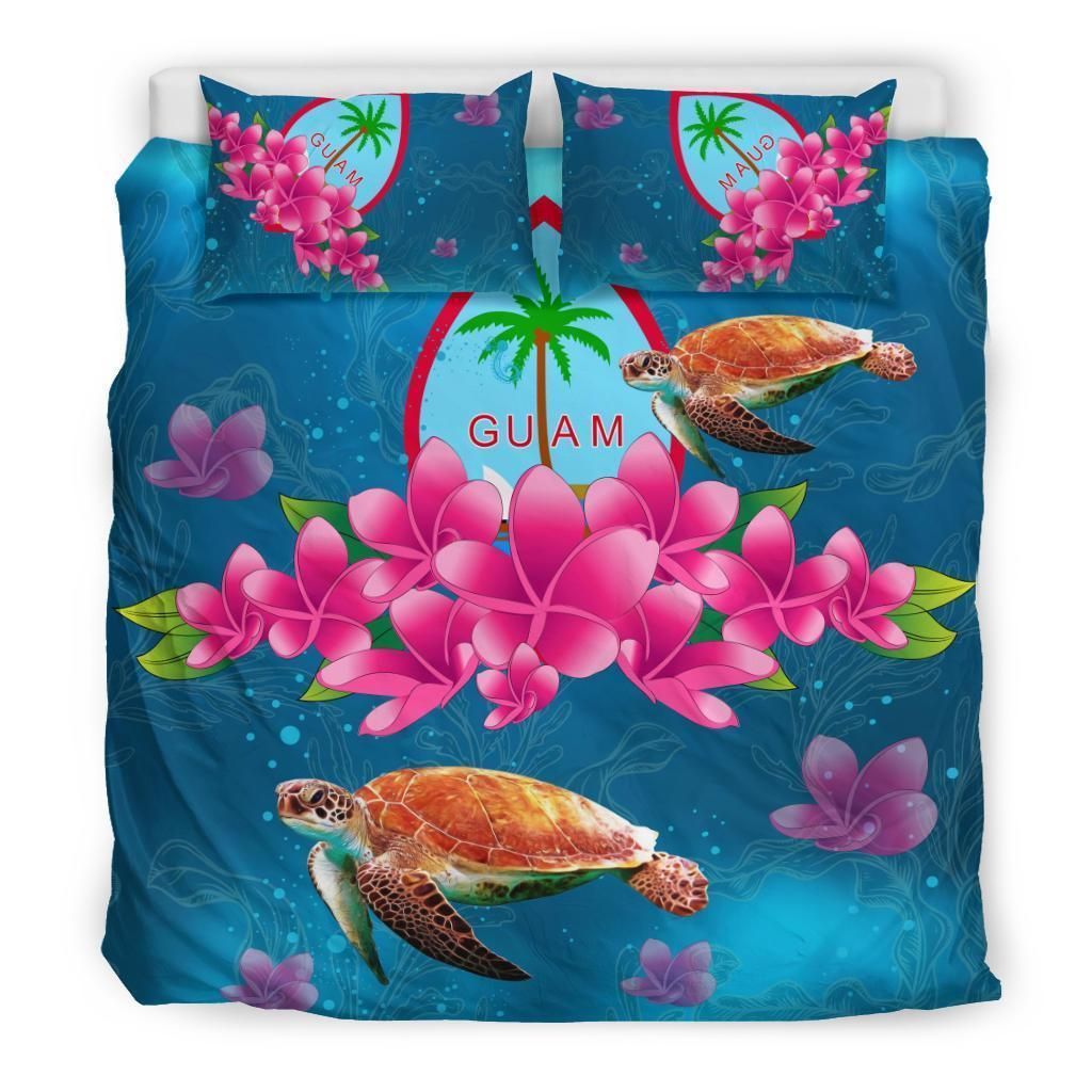 Guam Plumeria Kanaka Turtle Sea Bedding Set