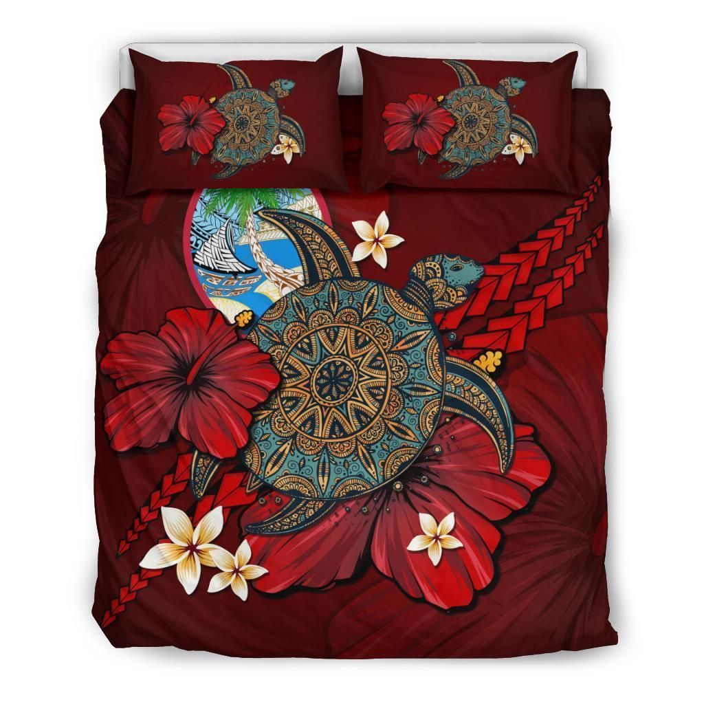 Guam Red Turtle Tribal Bedding Set
