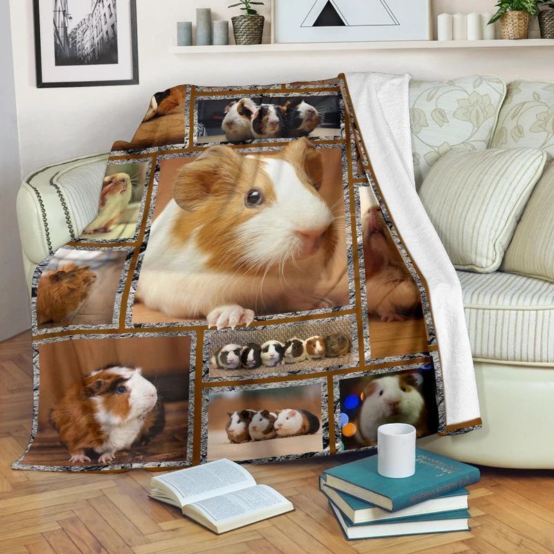 Guinea Pig Sherpa Fleece Blanket