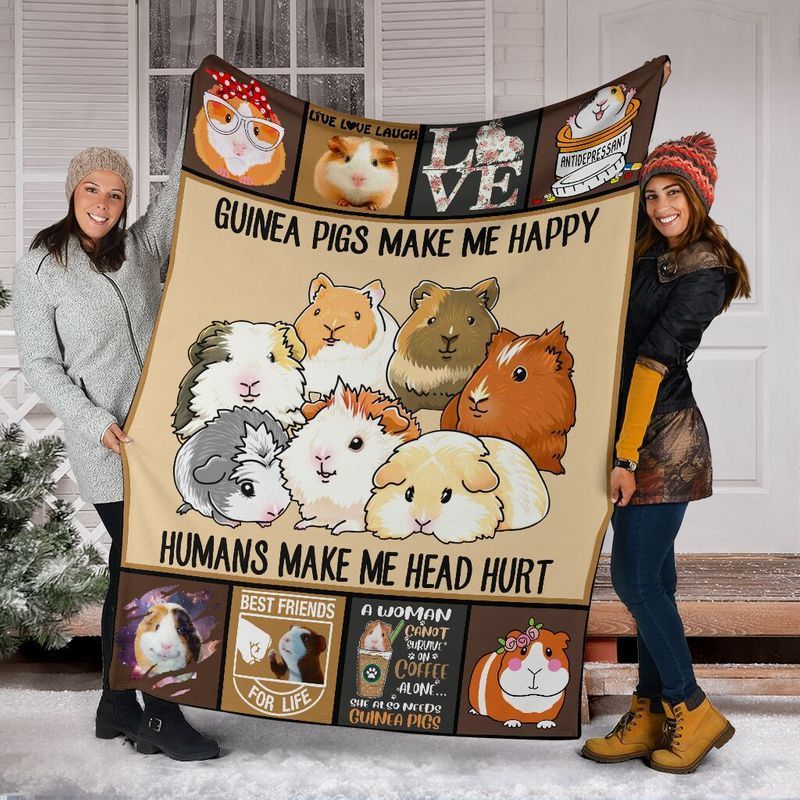 Guinea Pig Sherpa Fleece Blanket