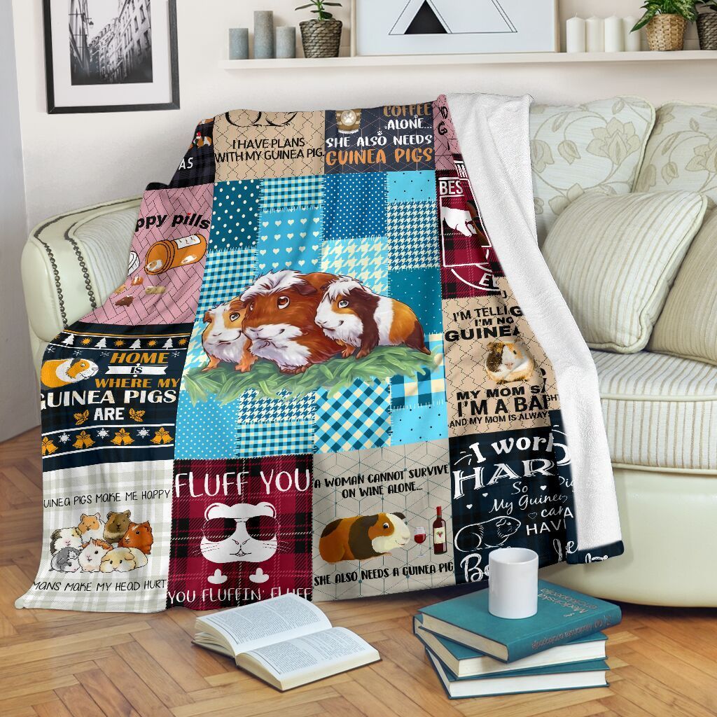 Guinea Pig Sherpa Fleece Blanket