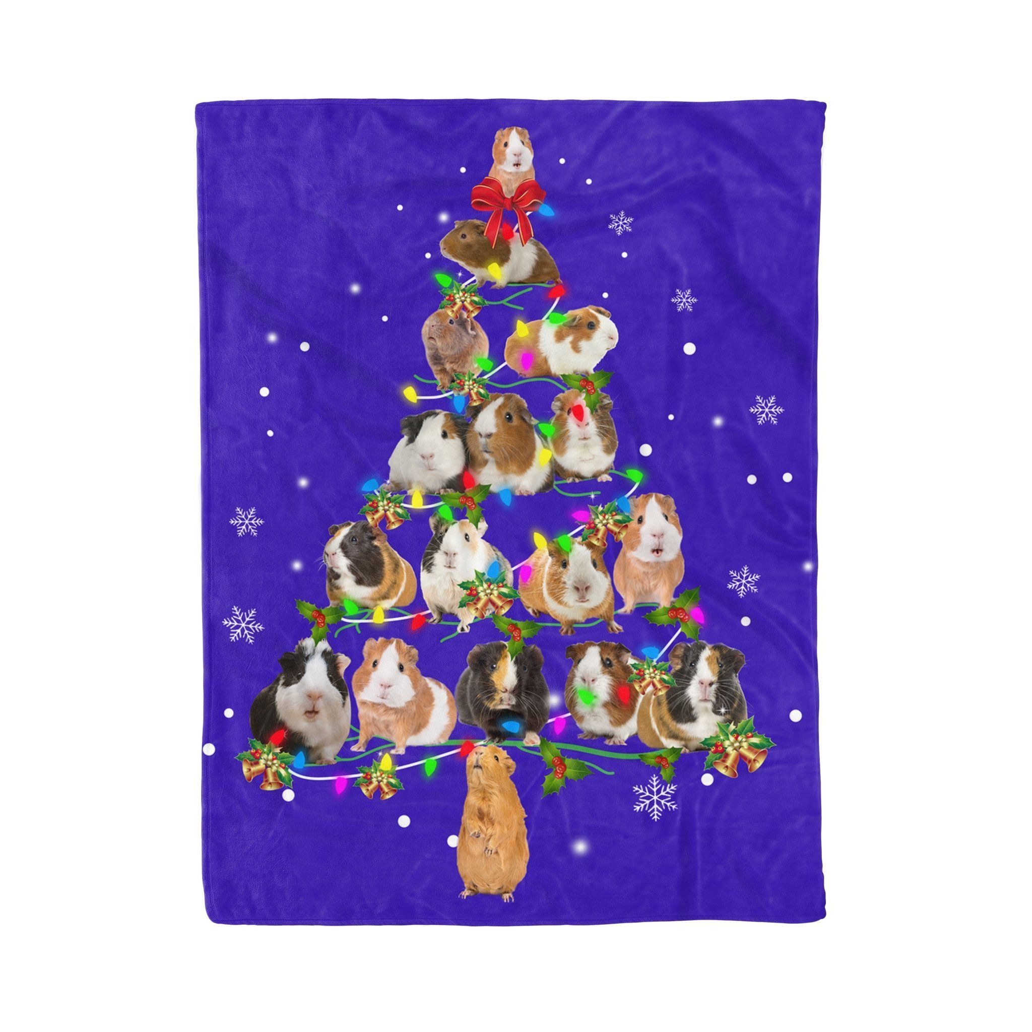 Guinea Pig Funny Christmas Sherpa Fleece Blanket