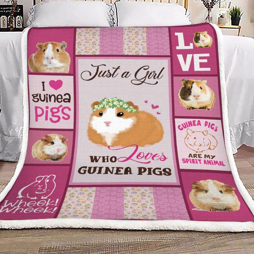 Guinea Pig Girl TD0801166S Sherpa Fleece Blanket