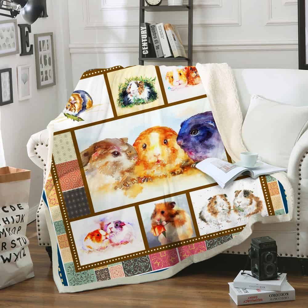 Guinea Pig Sherpa Fleece Blanket