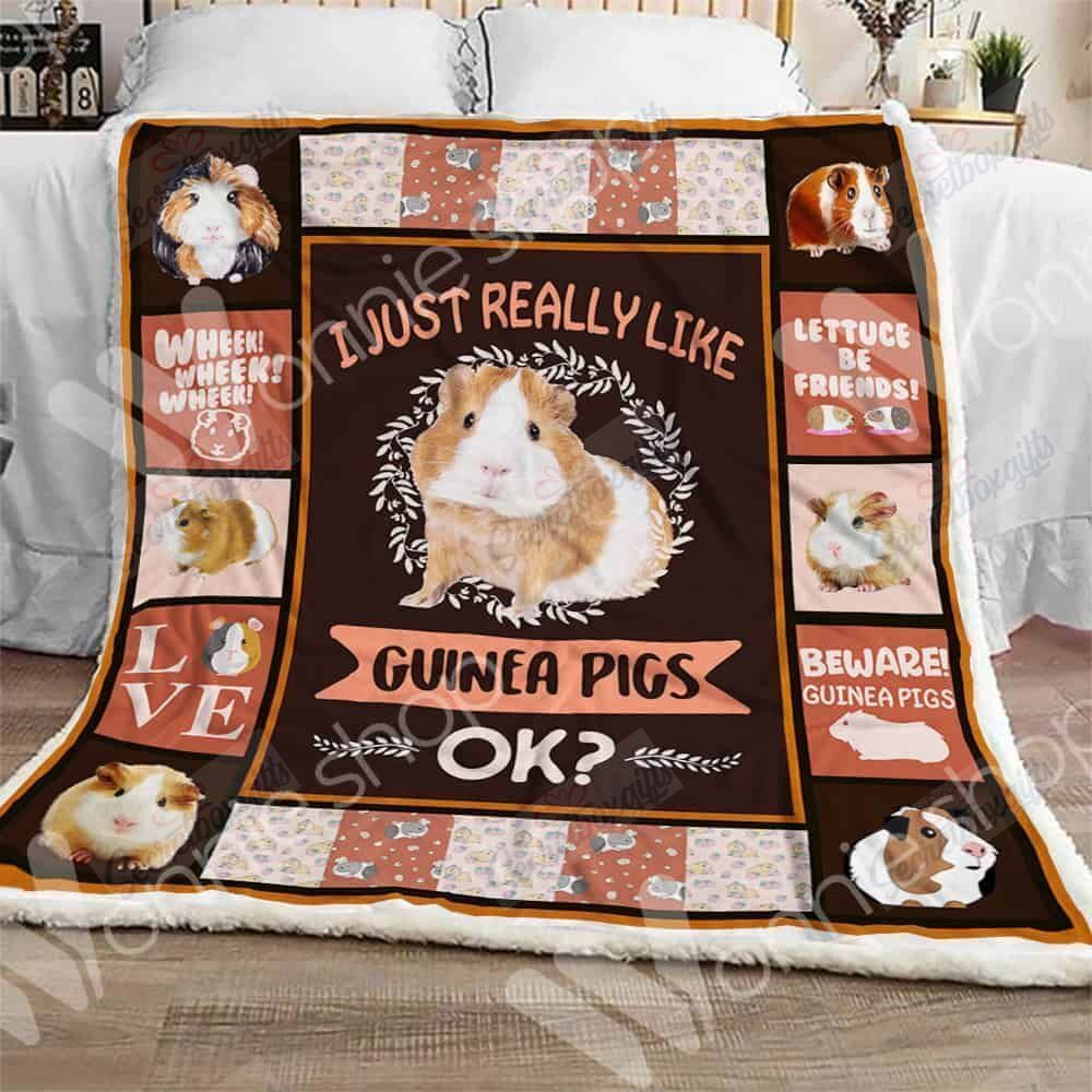 Guinea Pig I Just Really Like Guinea Pigs Fleece Blanket