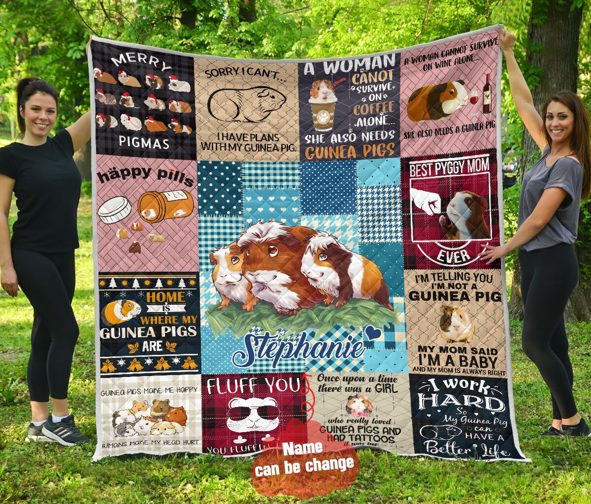 Guinea Pig Personalized Quilt Blanket HHC120621