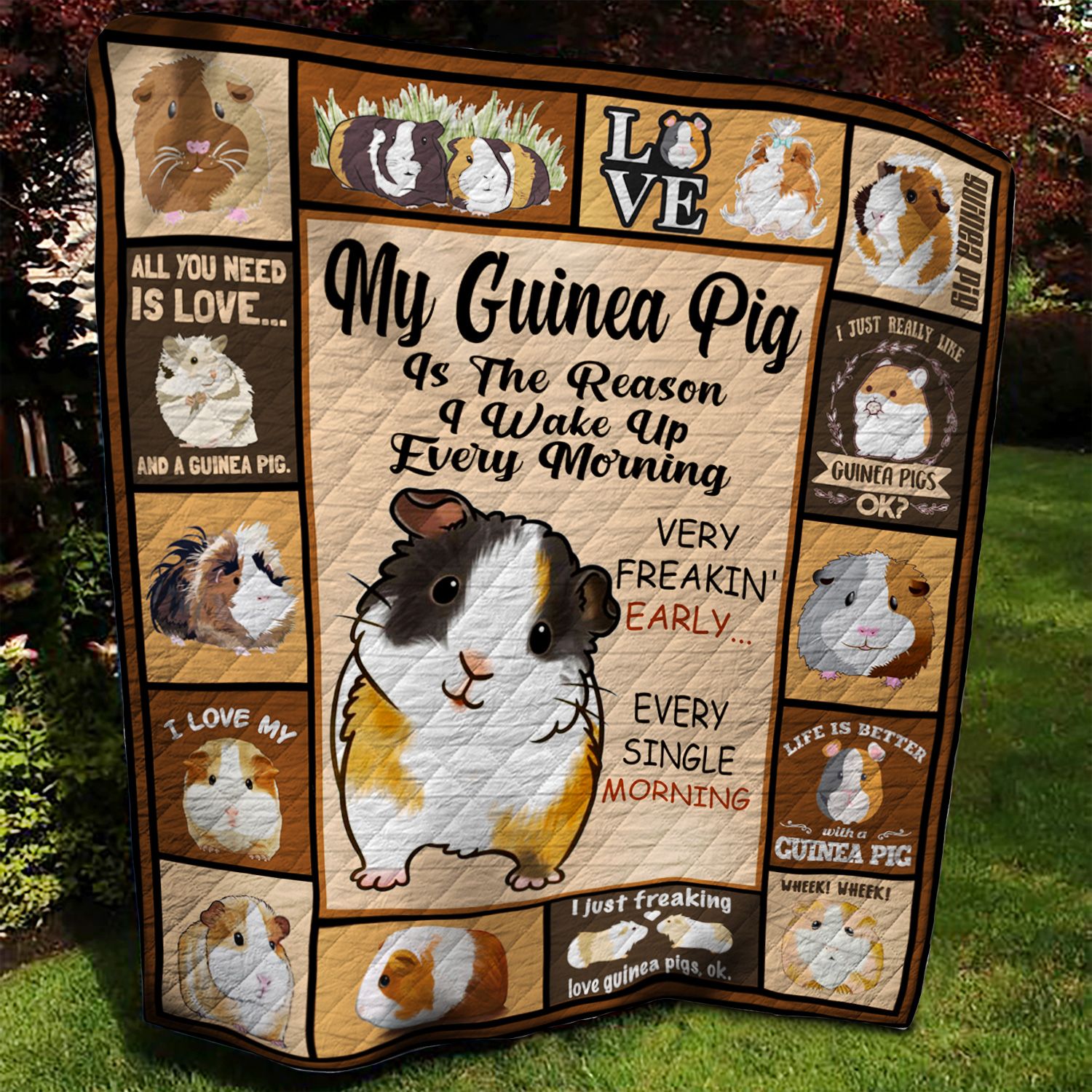 Guinea Pig Quilt Blanket BBB090616HT