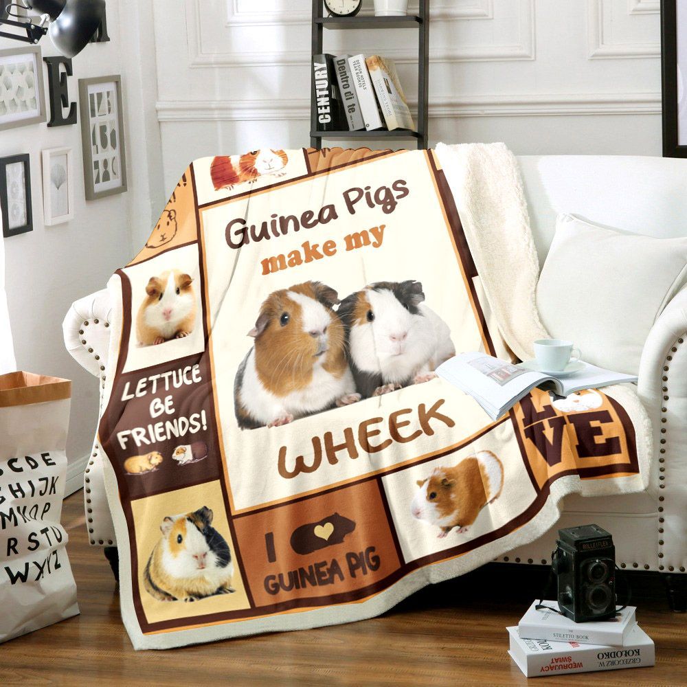 Guinea Pig Sherpa Fleece Blanket