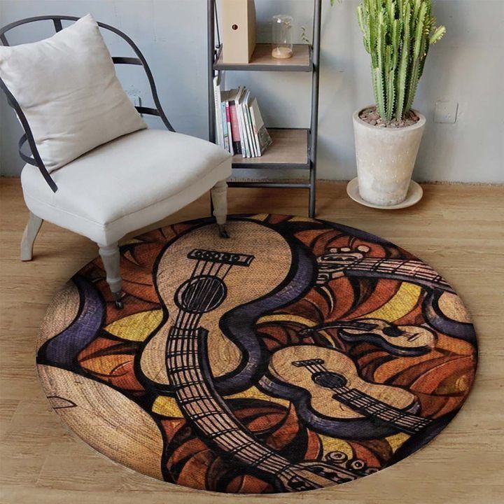 Guitar A True Love Round Carpet