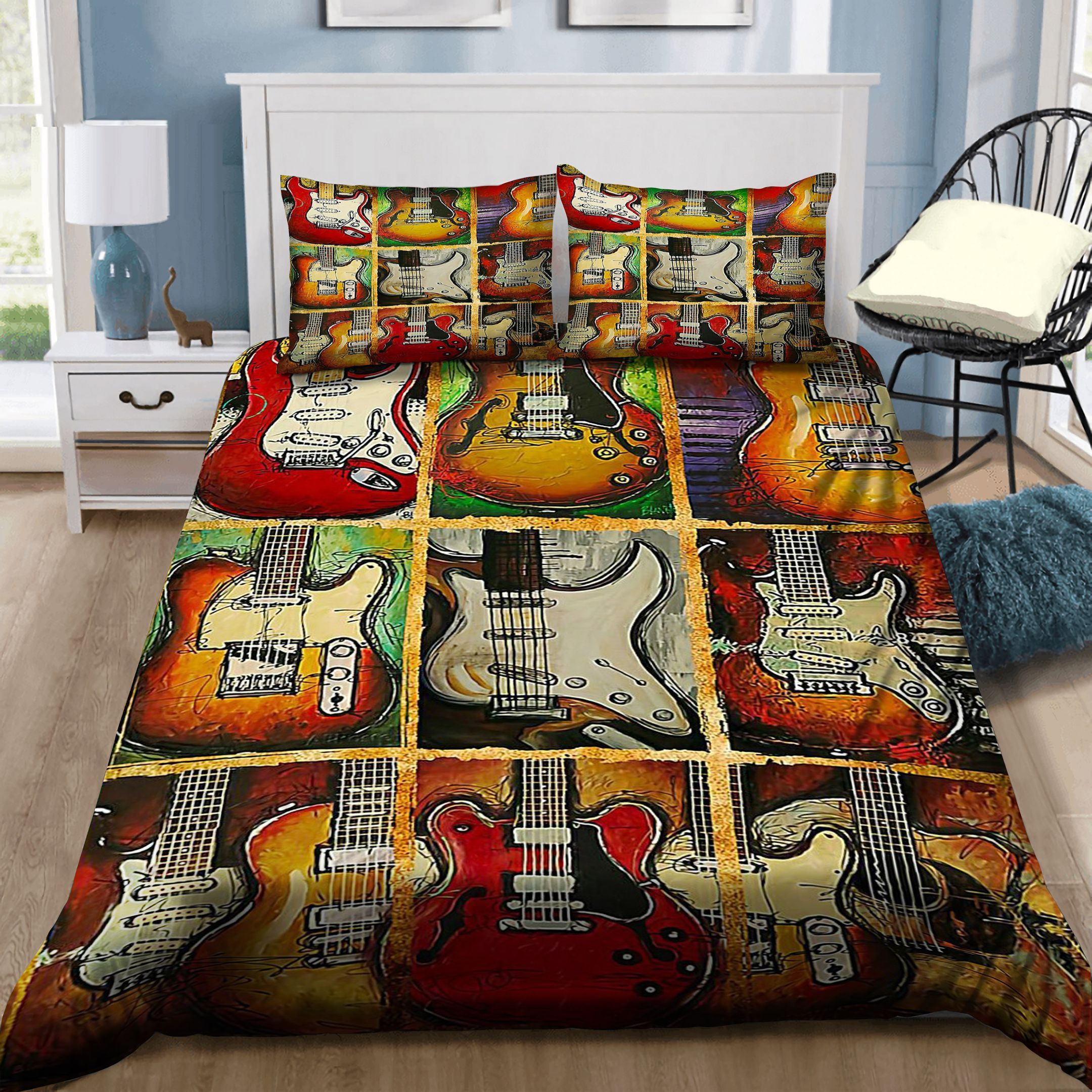 Guitar Art Bedding Set